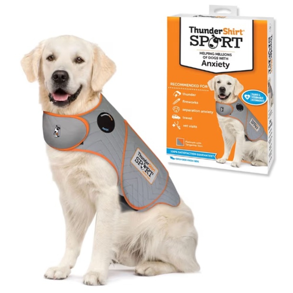 Thundershirt Platinum Sport Dog Calming Vest - Gray/Platinum. XL